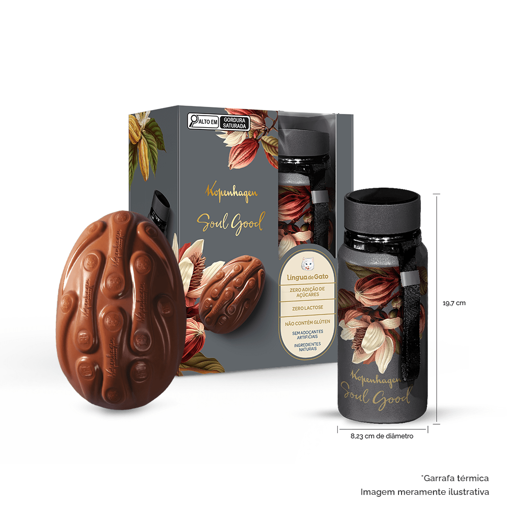 Ovo de Páscoa Língua de Gato Soul Good Garrafa 262G
