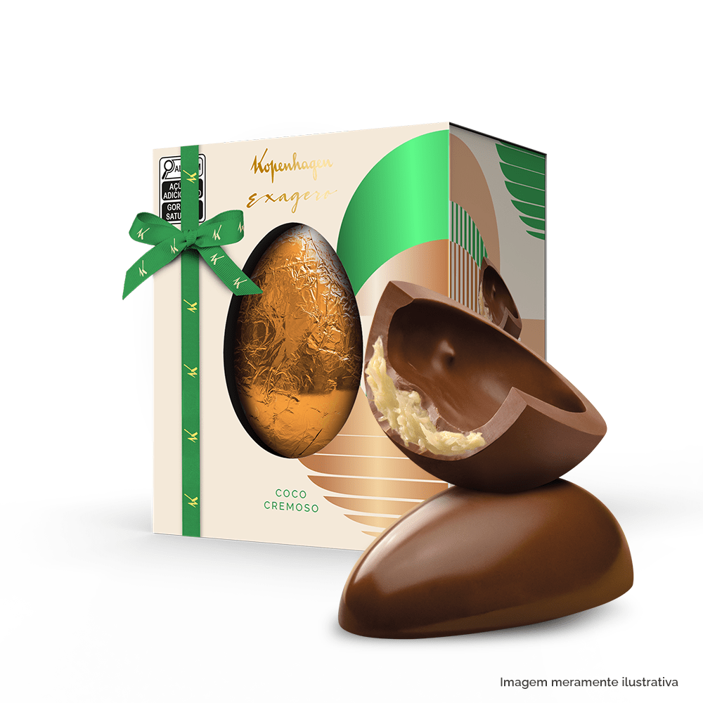 Ovo de Páscoa Exagero Coco Cremoso 370G