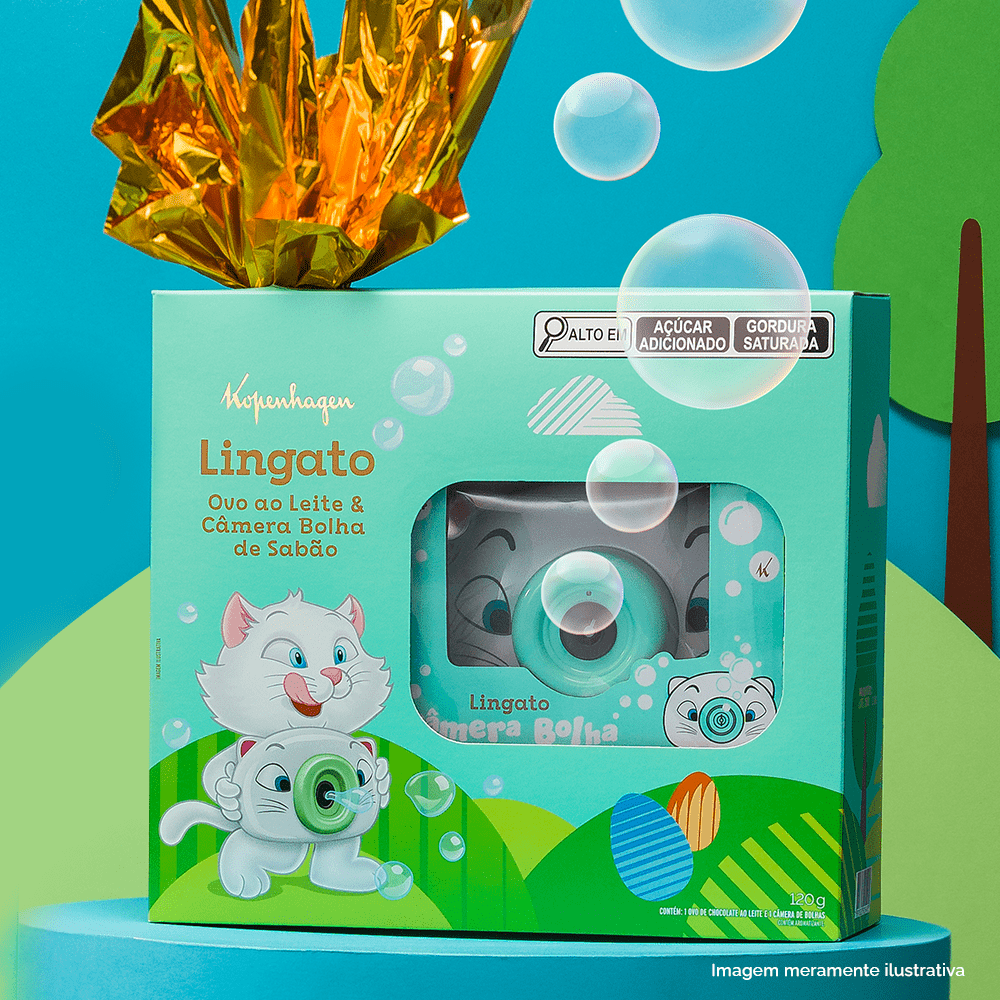 Ovo de Páscoa Lingato Máquina Bolha de Sabão 120G