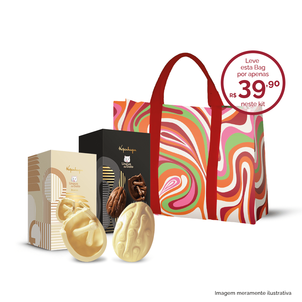 Combo Páscoa Mix Língua de Gato + Bag Exclusiva