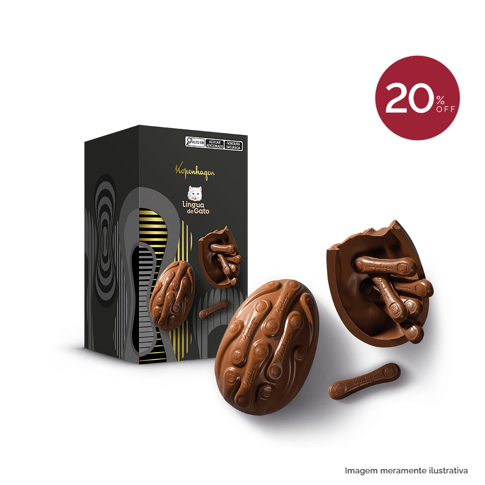 Ovo de Páscoa Língua de Gato ao Leite 262G