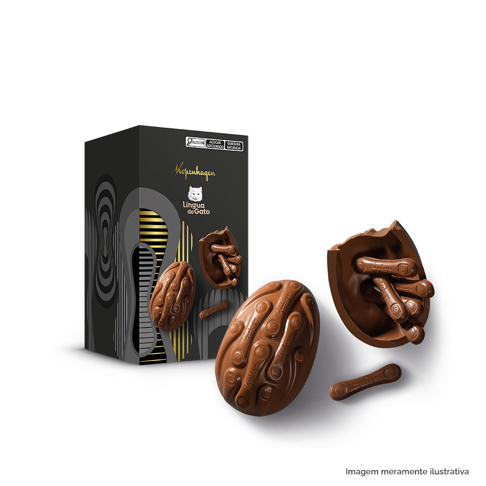 Ovo de Páscoa Língua de Gato ao Leite 262G
