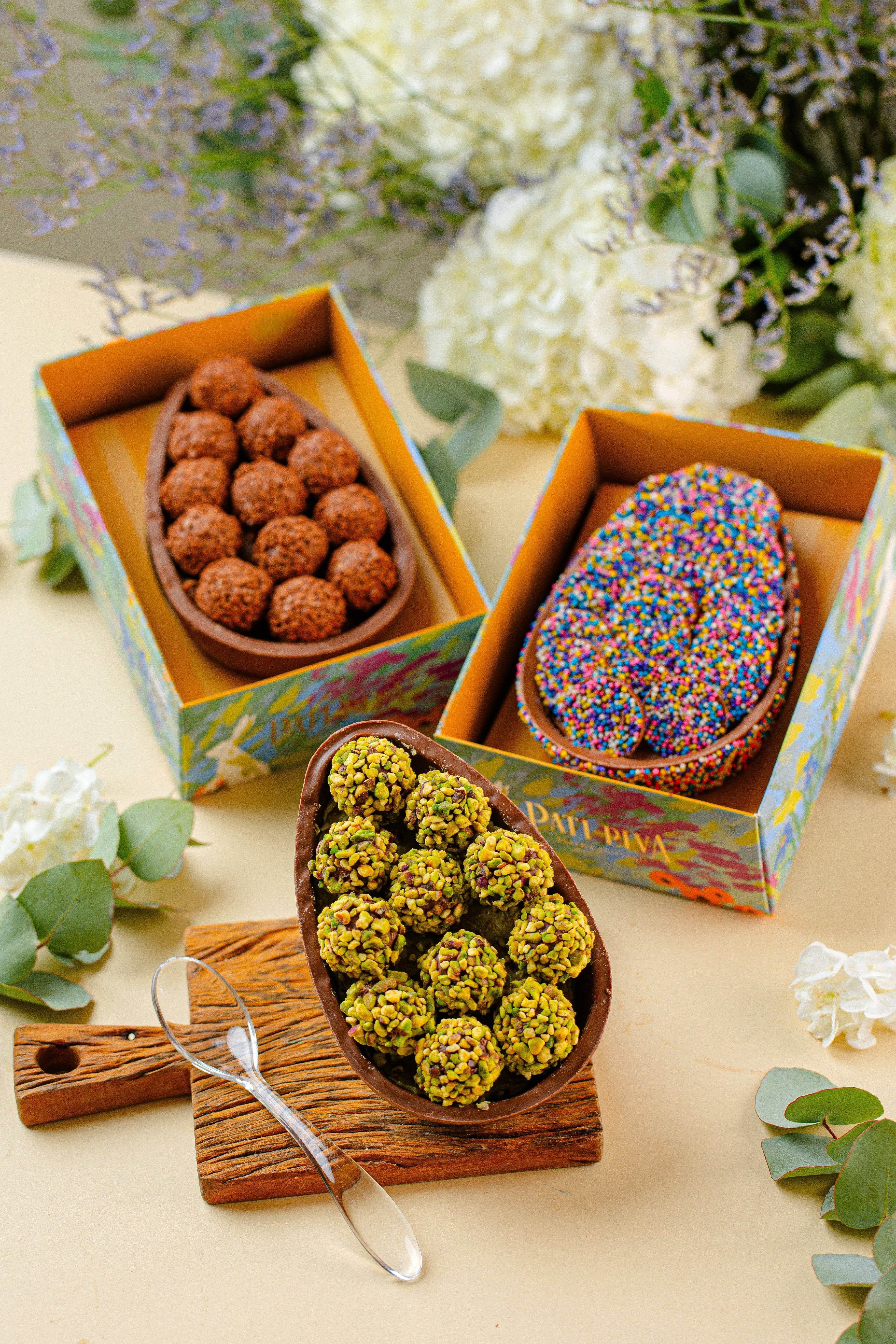 Ovo de Colher - Dragê com Brigadeiro