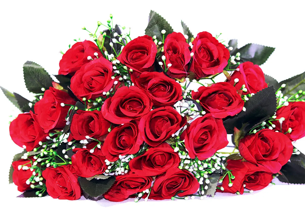 Buque De Rosas Grande Flores Artificial Qualidade E Realismo Decoração Rosas Luxo Artificial